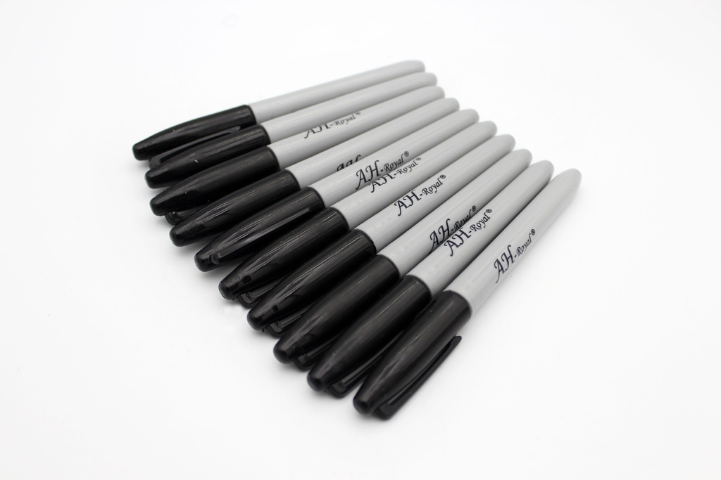 MARCADOR AH ROYAL NEGRO  TIPO SHARPIE 1008 (DISPLAY X12UNDS) []