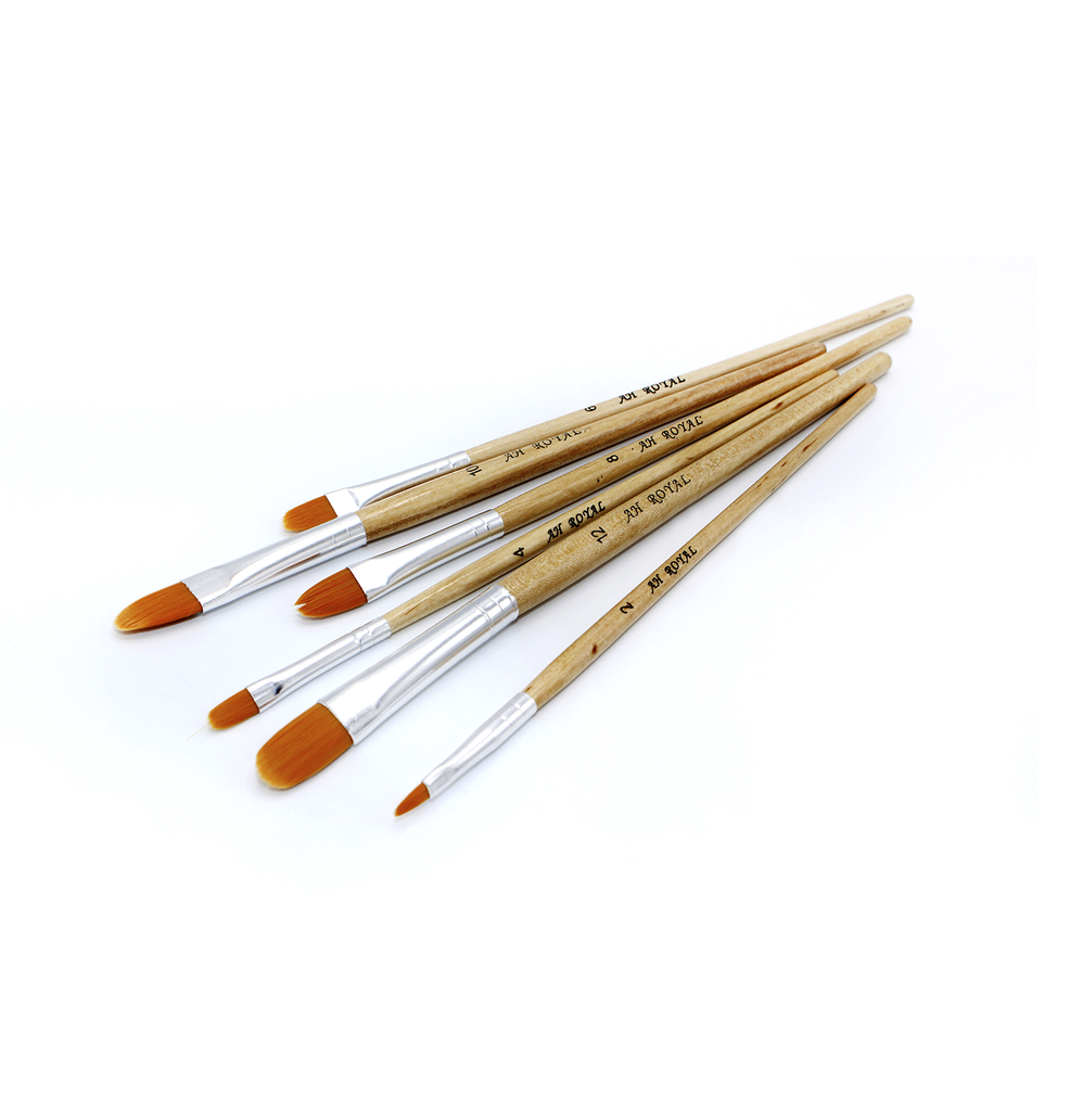 PINCEL AH ROYAL JUEGO LENGUA DE GATO X6 MADERA DPLE X10 [PAC20074]