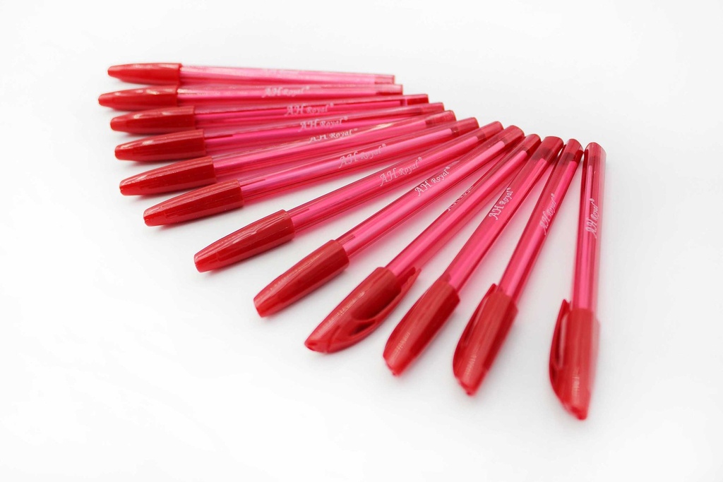 LAPICERO  AH ROYAL  CRISTAL SEMI GEL ROJO (DISPLAY X 12UND) [PAC70631-4190]