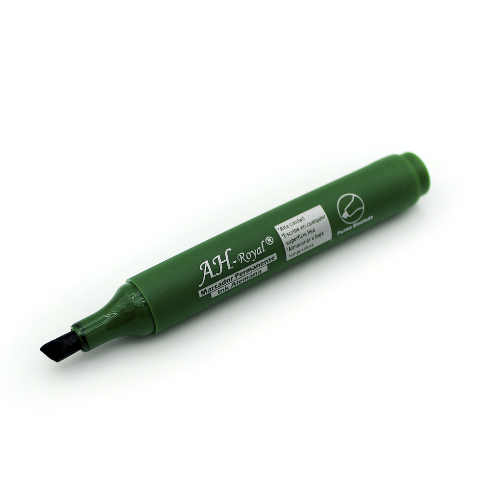 MARCADOR  AH ROYAL PERMANENTE VERDE BISELADO (DISPLAY X10UNDS) [PAC70577-779]