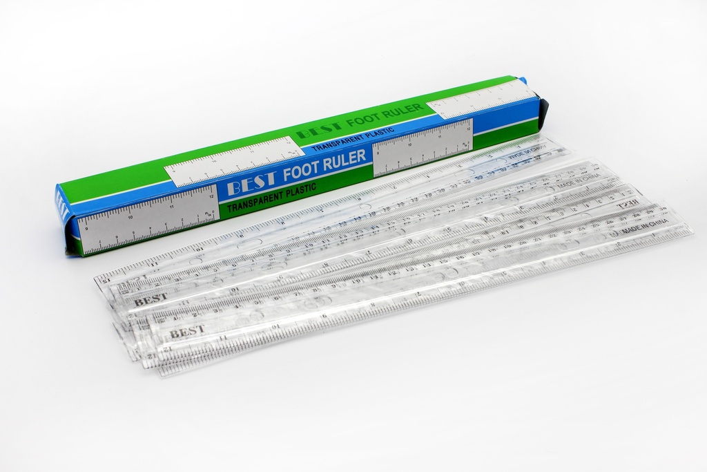 REGLA DE 30 CM PLASTICA  COLORES SURTIDOS PACA X1200/1440 [PAC60013 / PAC30022]
