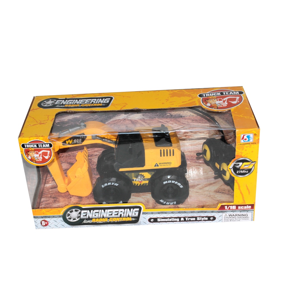1:16 EXCAVADORA REMOTA CON CARGADOR CON CONTROL REMOTO [955-8]