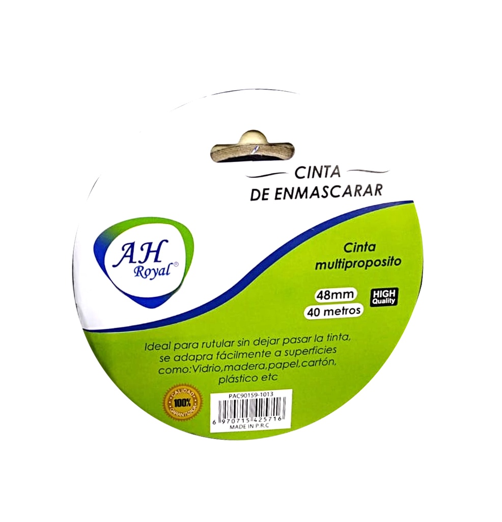 CINTA  AH ROYAL DE ENMASCARAR  48MM-2" x 40MTS CAJA X  36 UNDS  [PAC90159]