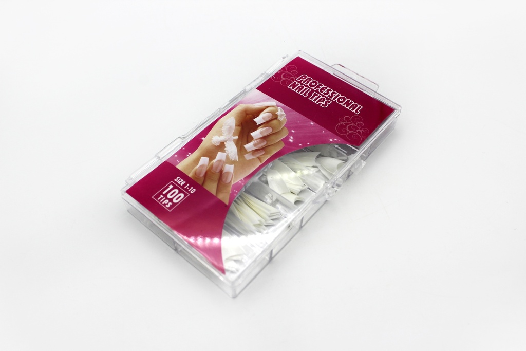 UÑA BLANCA  BLANCA X  100PCS TIPO SONRISA ESTILETTO [PAC90539-1110]
