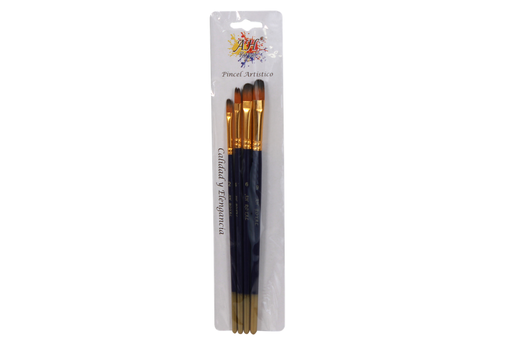 PINCEL AH ROYAL JUEGO LENGUA DE GATO X4 DISPLEY X10. No.2,4,6,9. [PAC20076-132]
