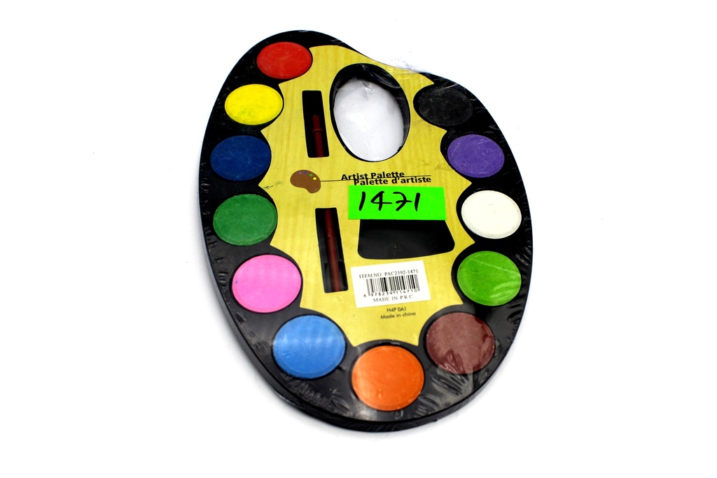 PALETA ARTISTICA O ACUARELA X 12 COLORES PEQUEÑA [PAC2392] H4P0A1