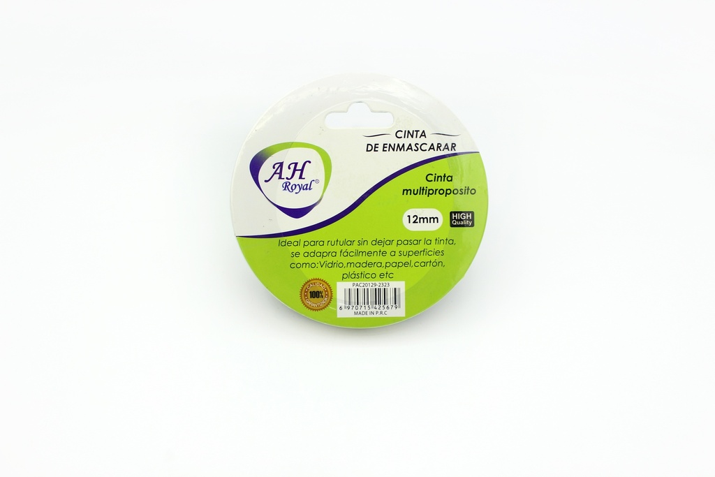 CINTA AH ROYAL  DE ENMASCARAR 12MM- 1/2 X 2OMTS   CAJA X 300 UNDS [PAC20129-2323]