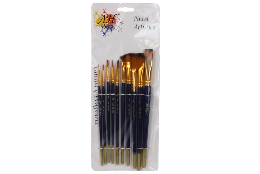 PINCEL AH ROYAL JUEGO SURTIDO X10 UND DISPLEY X10 [PAC20029]