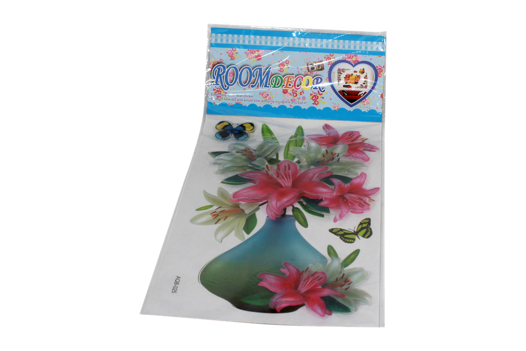 STICKER DE PARED AQB MEDIANO SURTIDO 6 D [PAC70078]