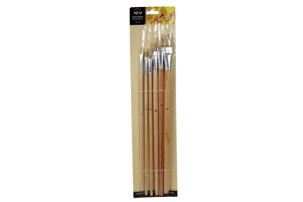 PINCEL CHINO PLANO JUEGO DEL 2 AL 12 X 6 UNIDADES [PAC70055-4189]