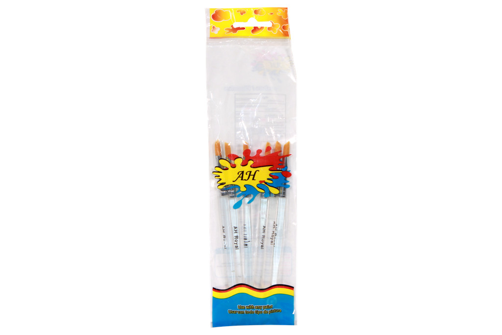 PINCEL AH ROYAL PARA UÑAS EN GEL CABO ACRILICO TRIANGULAR TRANSPARENTE [AH457]