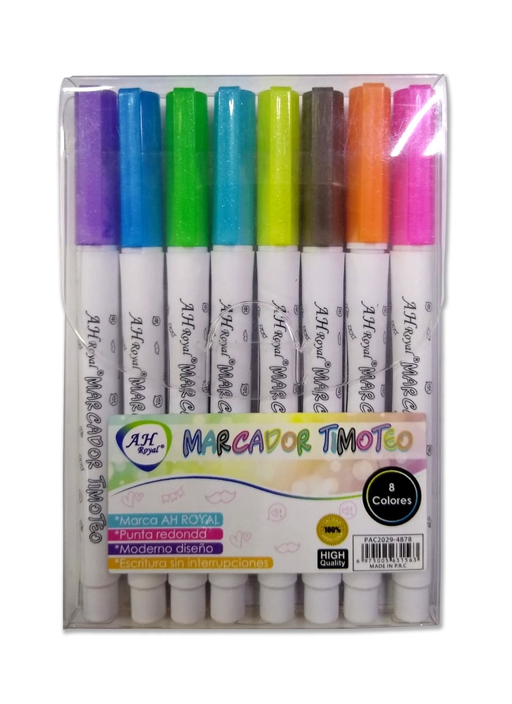 MARCADOR AH ROYAL TIMOTEO DISPLEY X 8UNDS  PAC X 180 [PAC2029]