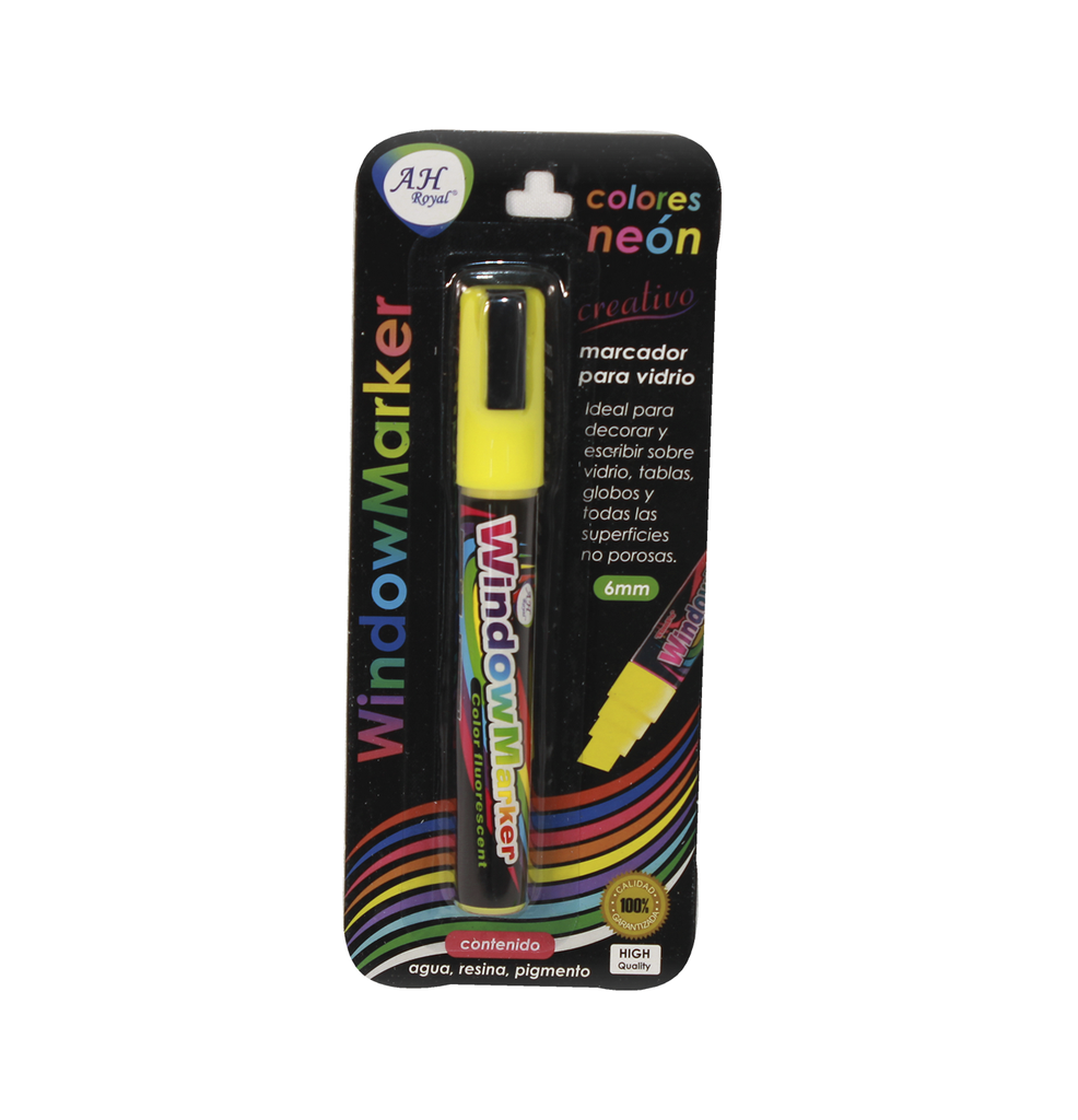 MARCADOR AH ROYAL PARA VENTANA CBM-209/1 AMARILLO 6 MM [PAC2586]