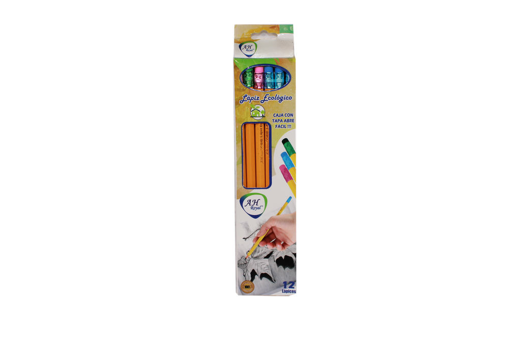 LAPIZ AH ROYAL ECOLOGICO AMARILLO HB-2 (DISPLAY X 12 UNDS) [PAC30075-878]