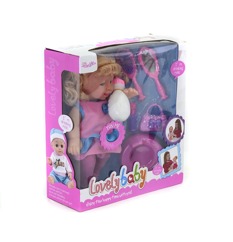 MUÑECA DE 14 PULGADAS CON SET DE BELLEZA X 7UND [1606D]