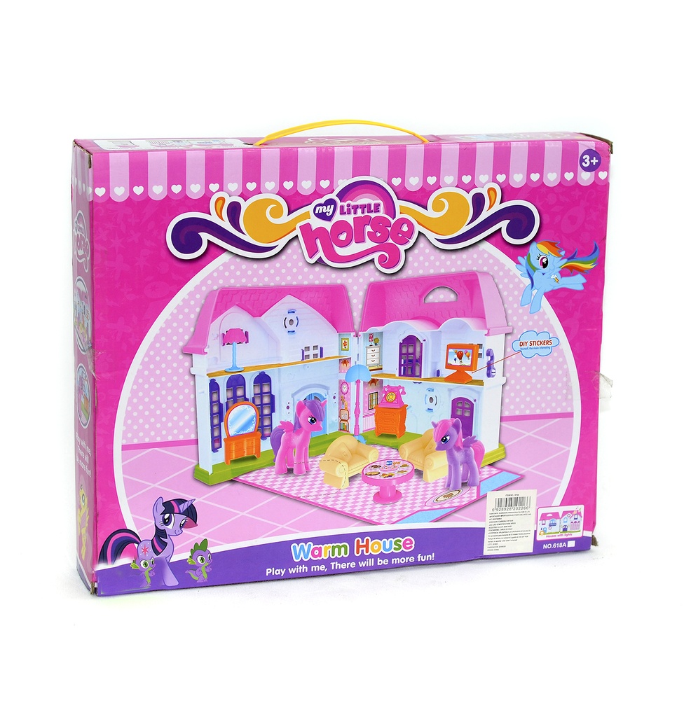 CASA DE PONY CON ACCESORIOS CAJA X 30 UNDS [618A][C15]