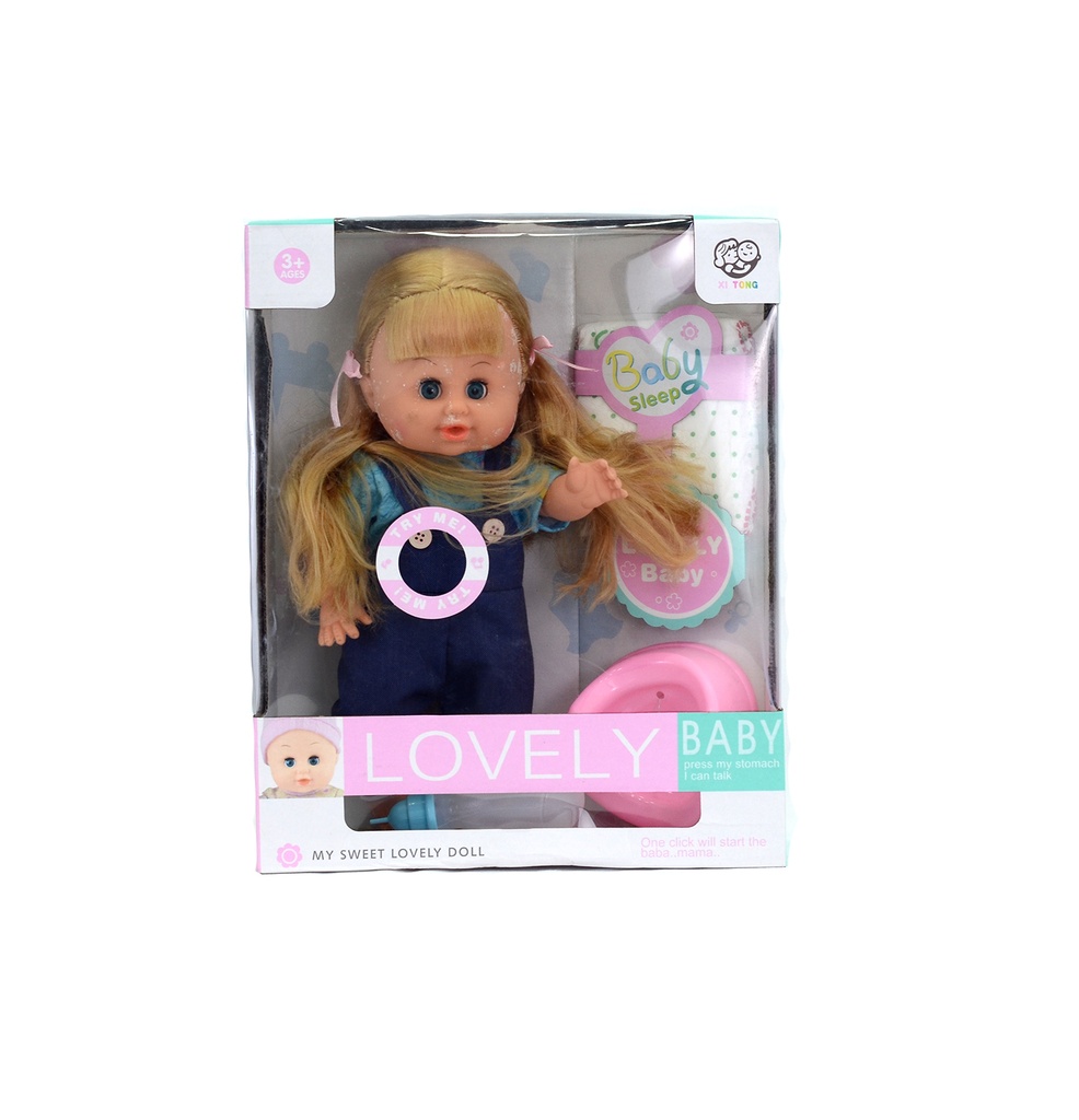 MUÑECA DE 14 PULGADAS CON PP CON SET X 3 UND [MY6602-10]