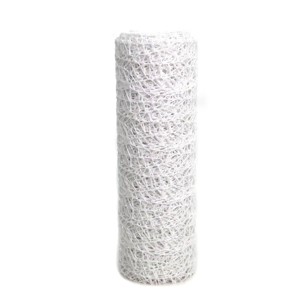 MALLA DE NAVIDAD CON POLVO BLANCO CAJA X 120 UND [PAC2625]