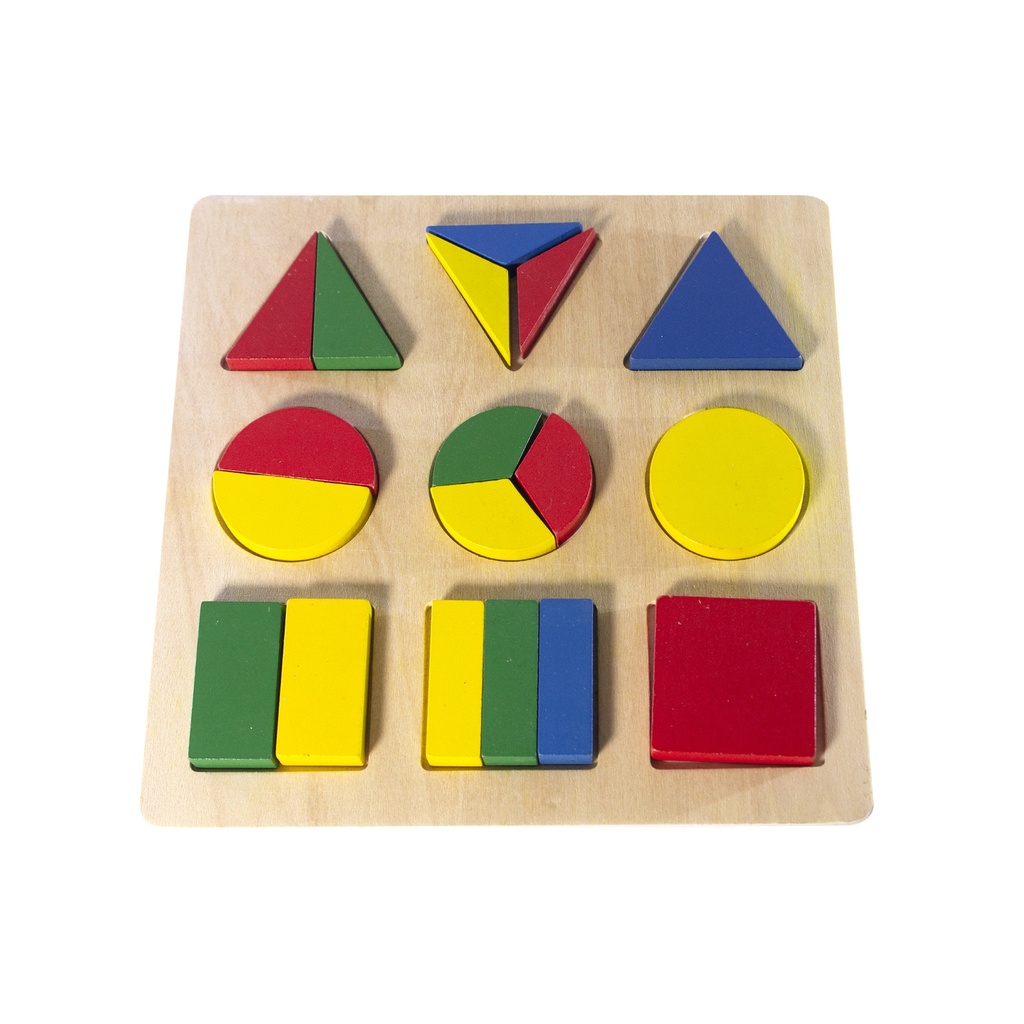 JUEGO DIDACTICO EN MADERA FIGURAS GEOMETRICAS CAJA X 222 UNDS [PAC2289]