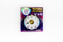 [CA384] NUMEROS METALIZADOS DORADO Y PLATA No.8 DE 40CM []