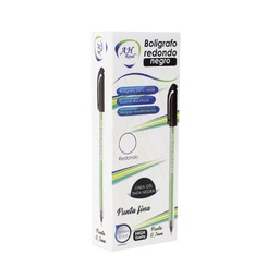 [PA2056] BOLIGRAFO AH ROYAL SEMI GEL 0.7 REDONDO NEGRO (DISPLEY X12 UND) CAJA X 144 DPS