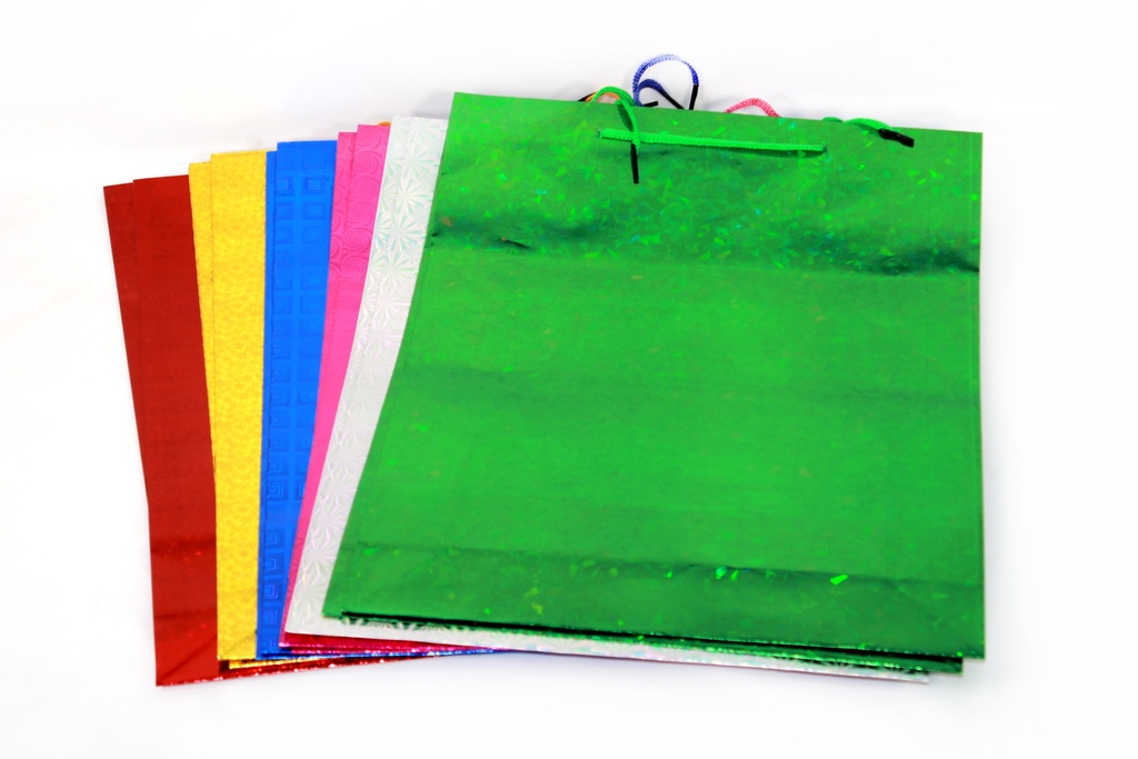 BOLSA DE REGALO HOLOGRAMADA No. 2 GRUESA [PAC30049-2738]