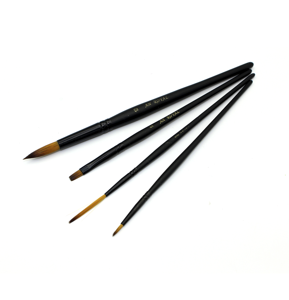 PINCEL AH ROYAL LINEA PREMIUM NEGRO SURTIDO  X4 UNIDADES [PAC90363-1069]