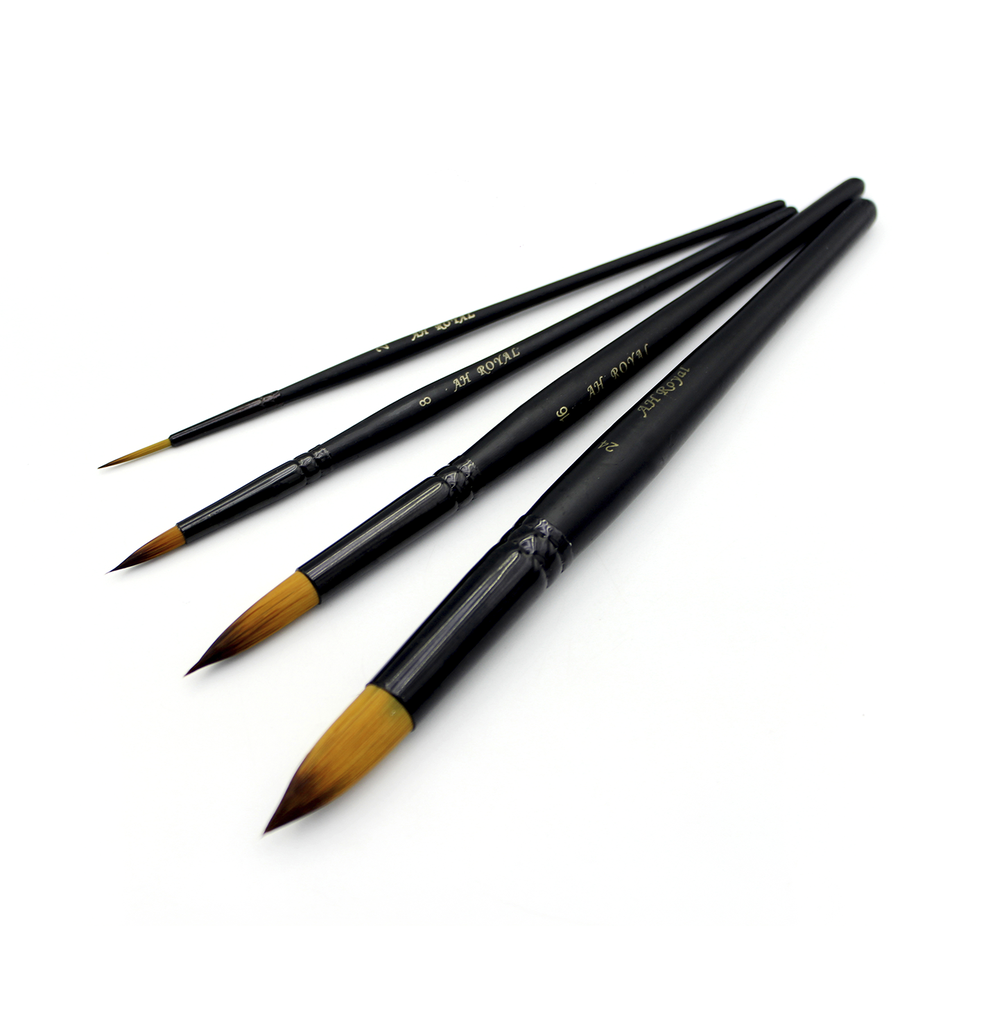PINCEL AH ROYAL NEGRO LINEA PREMIUM SURTIDO X4 UNIDADES []