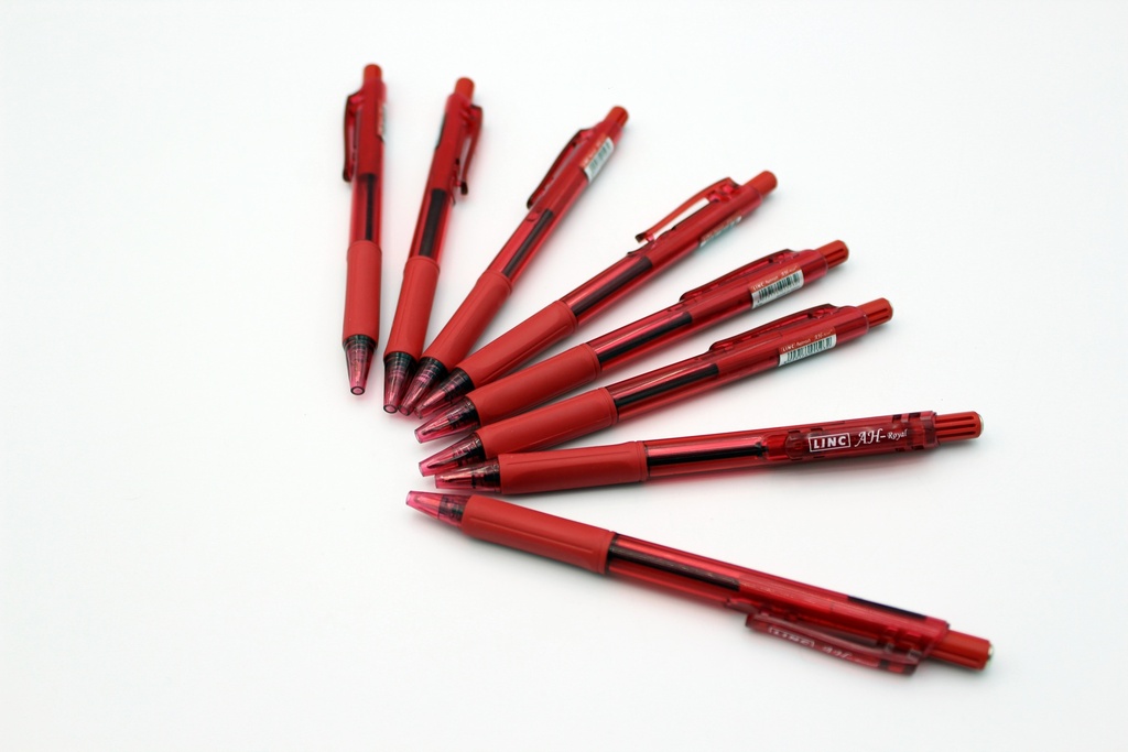 LAPICERO AH ROYAL RETRACTIL  TINTA GEL ROJO  (DISPLAY X12UND) [PAC I-876]