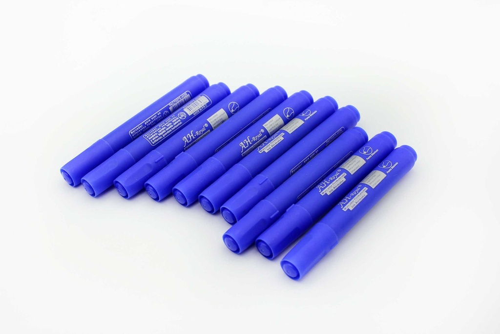 MARCADOR AH ROYAL PERMANENTE BISELAD0 AZUL (DISPLAY X10UNDS) [PAC70575-4026]