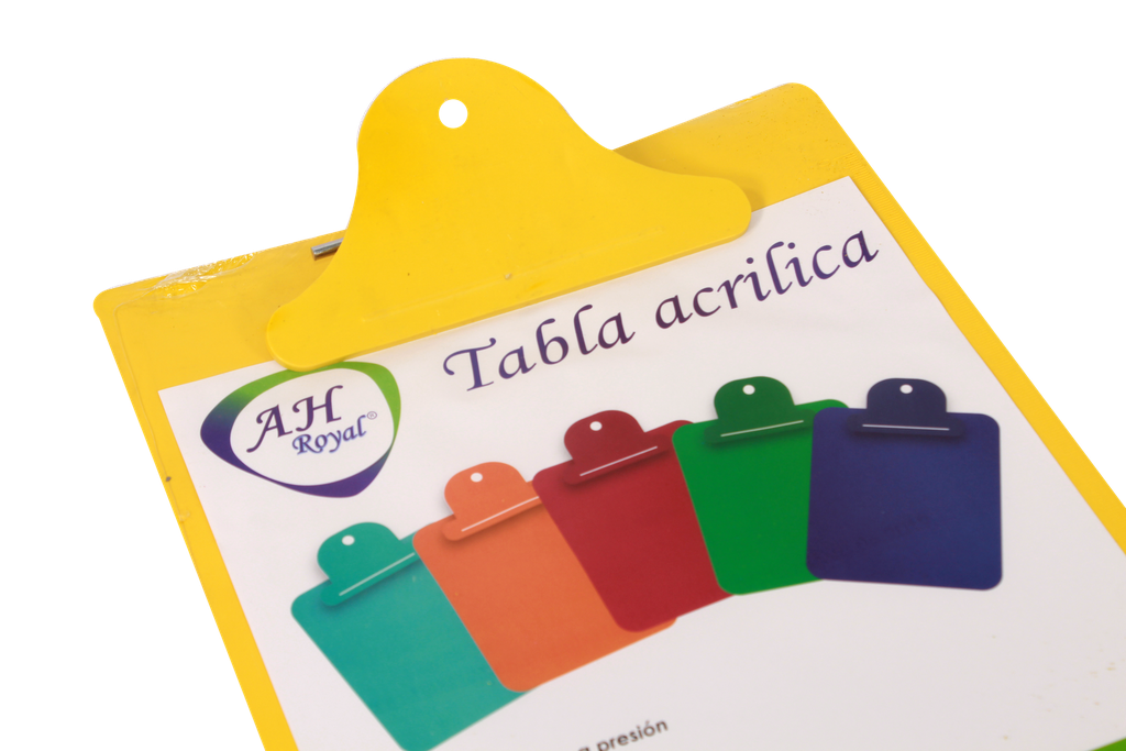 TABLA AH ROYAL DE APOYO PLASTICA OFICIO COLORES SURTIDOS [0146]