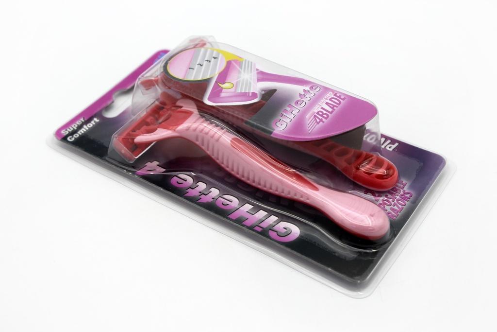 CUCHILLA DE AFEITAR ROSADA 2441 4 HOJAS DISPLAY X2 [PAC90338-1648]