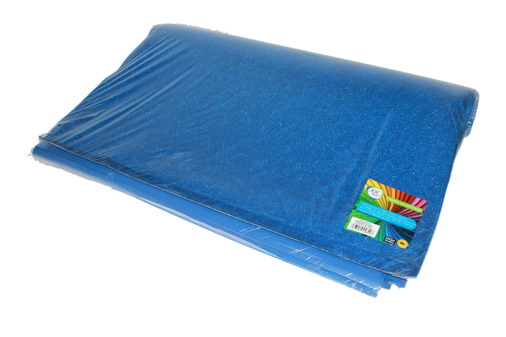 FOAMY PLIEGOS AH ROYAL ESCARCHADO  AZUL  (PAQUETE X10UNDS) [AH51100216/PAC40170-3229]