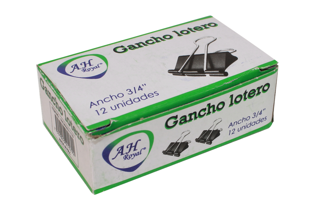 GANCHO AH ROYAL LOTERO  19MM(3/4") DOCENA [PAC90502 / PAC90039-1178]