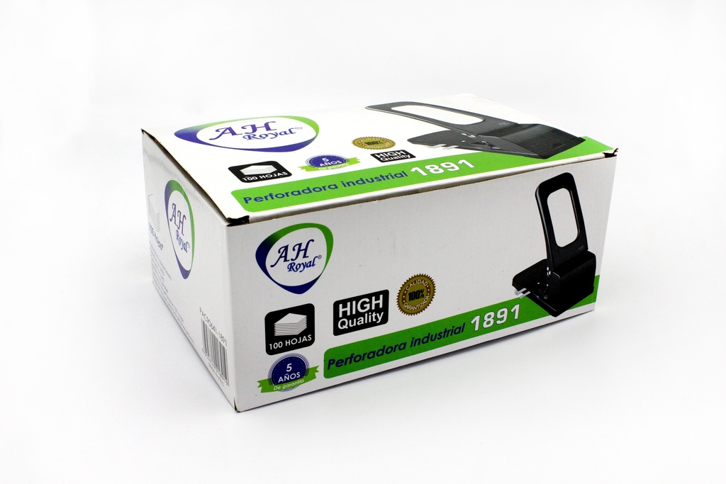 PERFORADORA AH ROYAL INDUSTRIAL PÁRA 100 HOJAS 2 HUECOS [PAC90641]