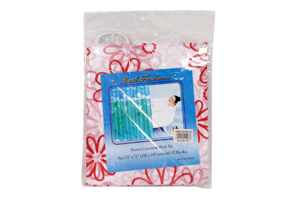 CORTINA DE BAÑO EN BOLSA  CAJA X 100 UNDS  [PAC70362-1927][PAC70362-4019]