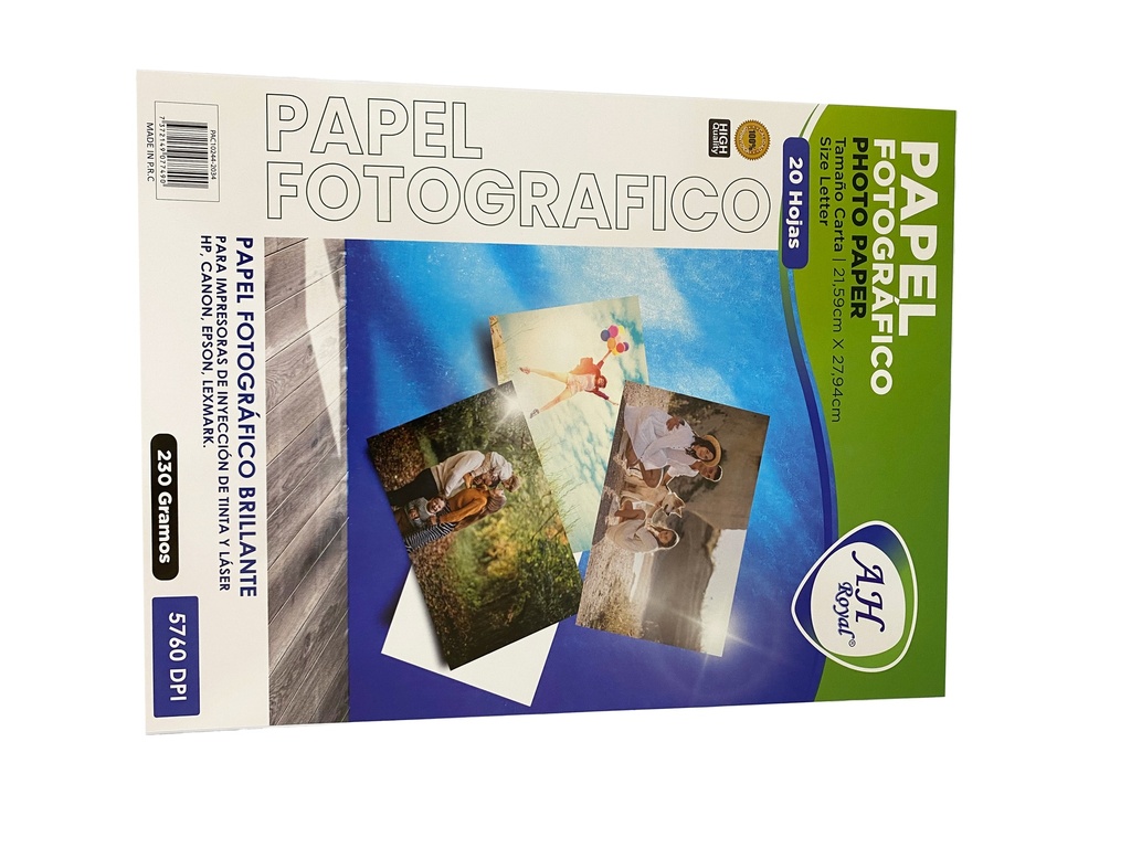 PAPEL FOTOGRAFICO AH ROYAL CARTA DE 230 g/m 20 HOJAS [PAC10244-2034]