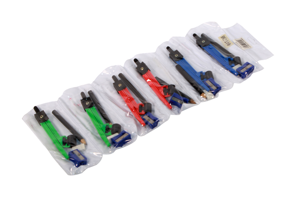 COMPAS TIRA CON BORRADOR Y SACAPUNTA CAJA X 864 UNDS [PAC20285]