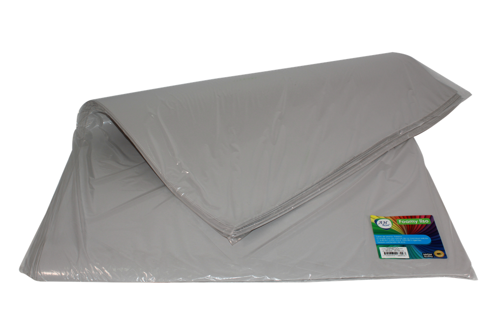 FOAMY PLIEGO AH ROYAL GRIS  CLARO (PAQUETE X10UNDS) [AH50103315/PAC40182-3297]