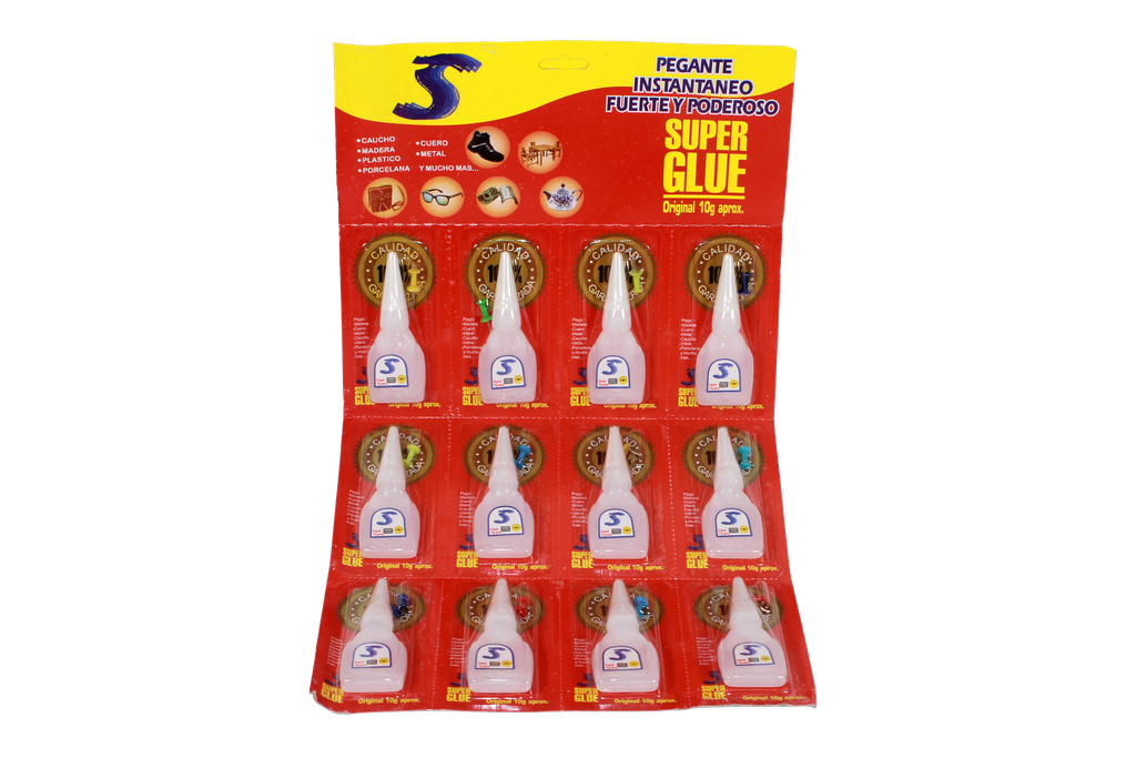 SUPER GLUE VERDE 8 GRAMOS EN TARRO  (DISPLAY X 12UND) CAJA X50 UNDS [PAC30042-342]