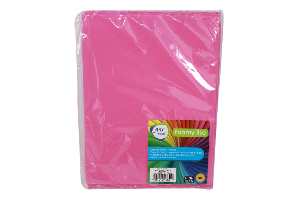 FOAMY CARTA AH ROYAL MAGENTA  (PAQUETE X10UNDS) [AH10101315/PAC40276-3639]