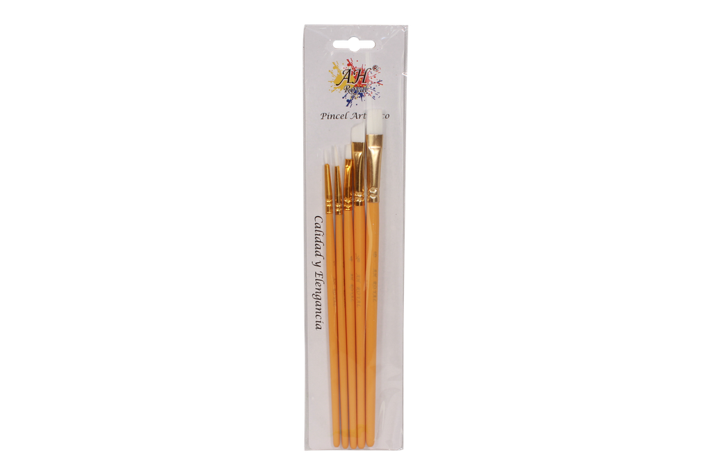 PINCEL AH ROYAL JUEGO AMARILLO SURTIDO X5.  No.10-0, 3,2,4,6 [PAC20090-38]