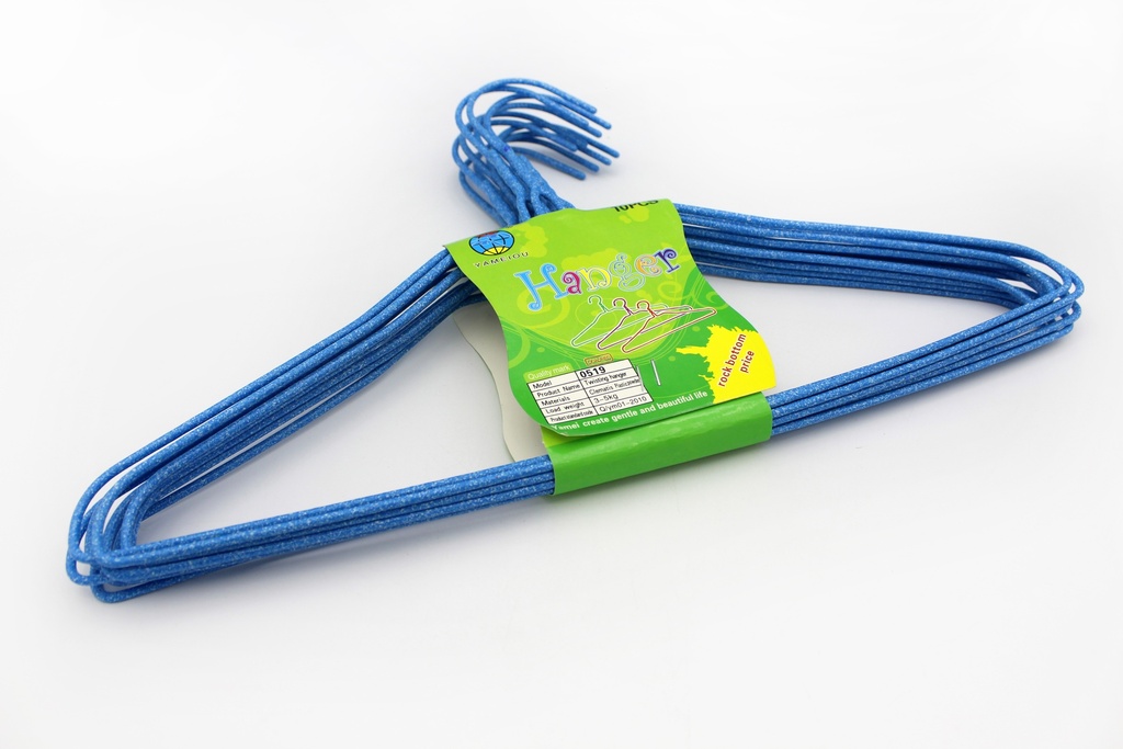 GANCHO DE ROPA METÁLICO PLASTIFICADO GRUESO CAJA X 60 UND [PAC70349-3916]