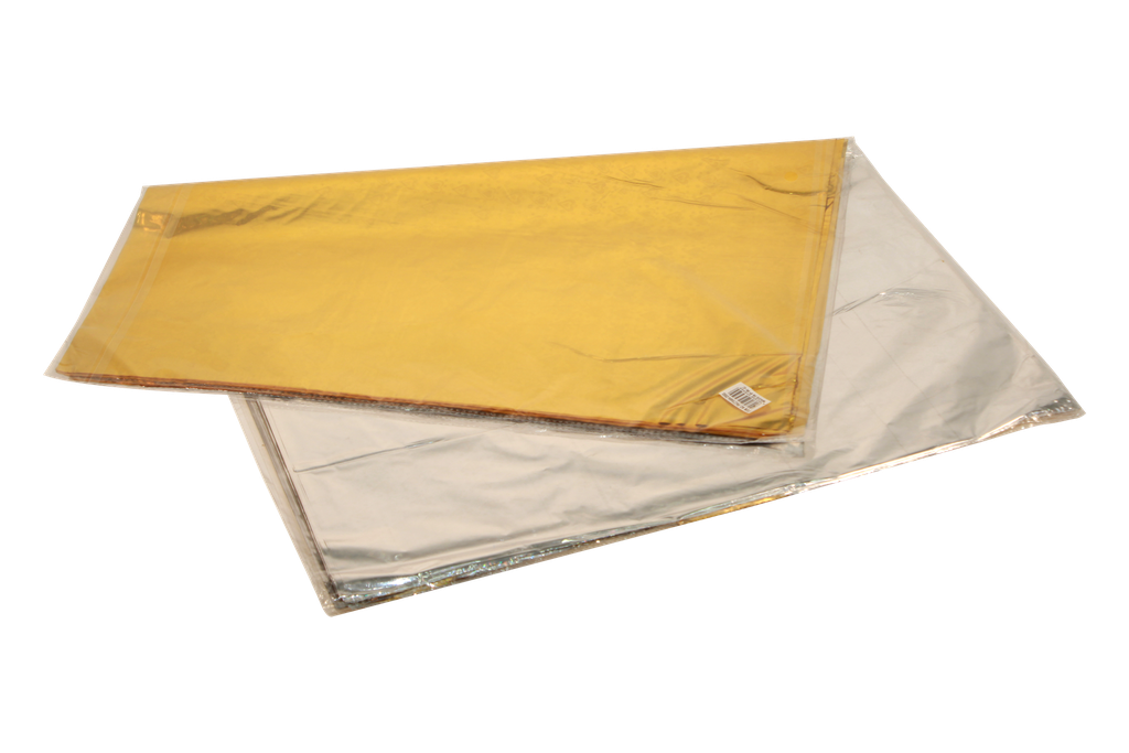 PAPEL HOLOGRAMADO DORADO X100 UNIDADES [PAC70484-3950]