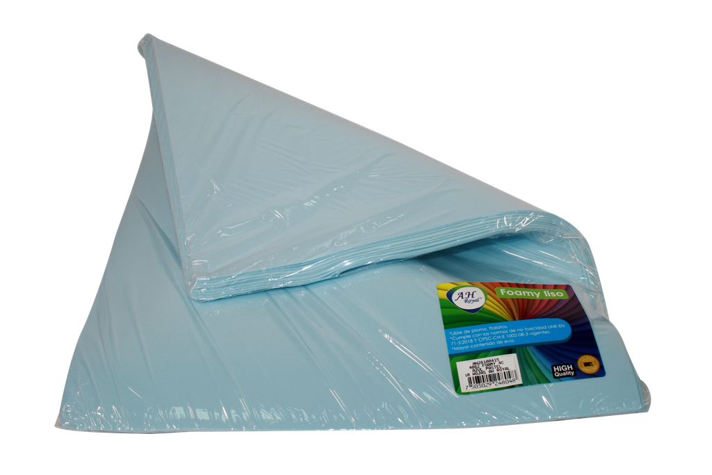 FOAMY 4 CARTA AH ROYAL AZUL CLARO (PAQUETE X10UNDS) [AH28100415/PAC40263-4082]
