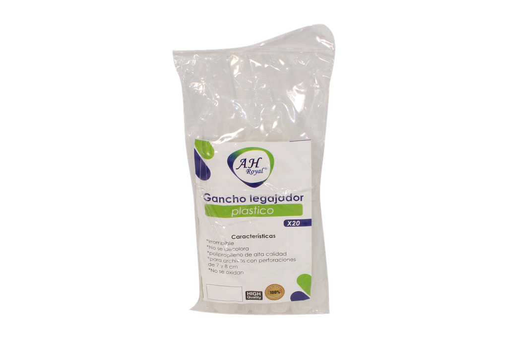 GANCHO AH ROYAL LEGAJADOR PLASTICO X 20 UNDS CAJA X 280 UND