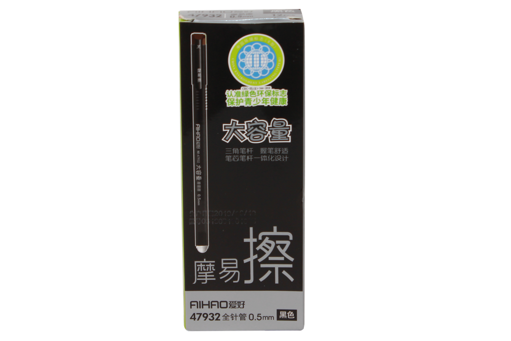 BOLIGRAFO BORRABLE NEGRO AH 0.5 TRIANGULAR CAJA X 144 DPS (DISPLAY X 12)-  [PAC2200]