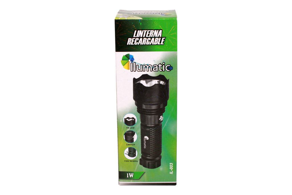 LINTERNA RECARGABLE 1 LED 1 W ,450MAH CAJA X 120 UND [IL-003]