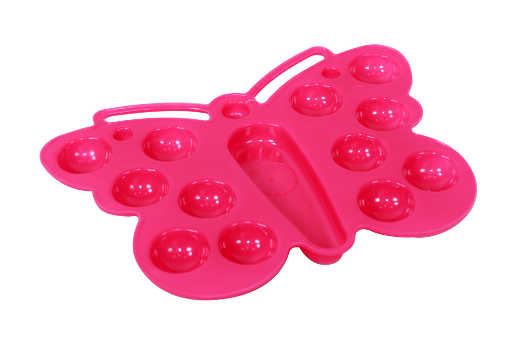 PALETA PLASTICA MARIPOSA DE COLORES []