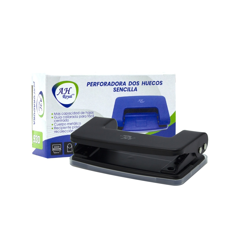 PERFORADORA AH ROYAL 2 HUECOS PARA 10 HOJAS -CAJA X 120 UND-[PAC40011-930]